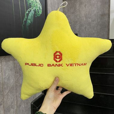 GẤU BÔNG HÌNH NGÔI SAO THÊU LOGO PUBLIC BANK VIETNAM