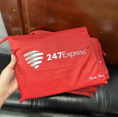 ÁO MƯA VẢI DÙ KHỔ RỘNG IN LOGO 247 - ÁO MƯA VẢI DÙ CHẤT LƯỢNG