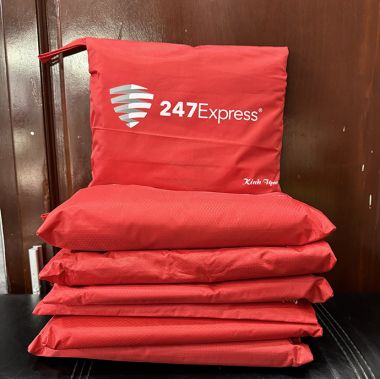 ÁO MƯA VẢI DÙ KHỔ RỘNG IN LOGO 247 - ÁO MƯA VẢI DÙ CHẤT LƯỢNG