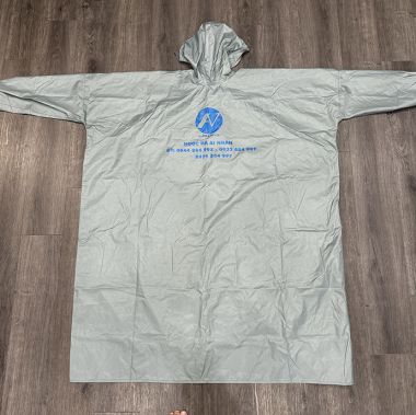 ÁO MƯA DÙ TỔ ONG DÂY KÉO IN LOGO 2 VỊ TRÍ