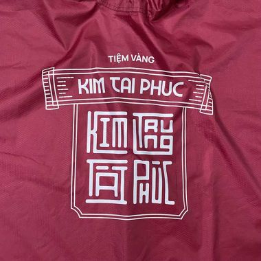 ÁO MƯA VẢI DÙ BÍT CÓ DÂY KÉO IN LOGO 2 VỊ TRÍ