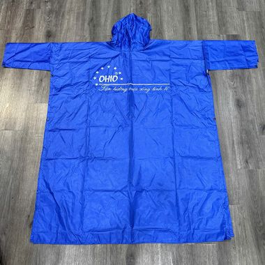 ÁO MƯA CÁNH DƠI TRÙM ĐẦU IN LOGO - ÁO MƯA VẢI DÙ GIÁ RẺ