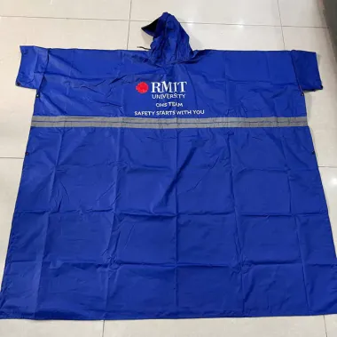 ÁO MƯA VẢI DÙ IN LOGO RMIT - ÁO MƯA QUẢNG CÁO CHO DOANH