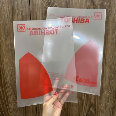 BÌA LÁ NHỰA TRONG IN LOGO THEO YÊU CẦU