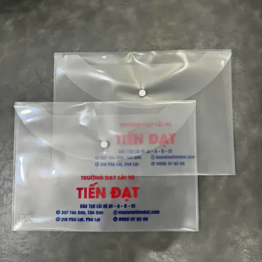 BÌA NÚT IN LOGO THEO YÊU CẦU - BÌA HỒ SƠ NHỰA PP QUÀ TẶNG DOANH NGHIỆP GIÁ XƯỞNG