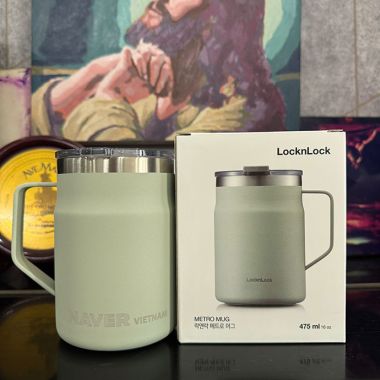 LY GIỮ NHIỆT LOCK&LOCK CÓ TAY CẦM IN LOGO - QUÀ TẶNG DOANH NGHIỆP SANG TRỌNG