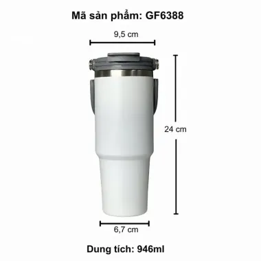 BÌNH GIỮ NHIỆT INOX 304  CÓ QUAI XÁCH IN LOGO THEO YÊU CẦU - GIỮ NÓNG, LẠNH HIỆU QUẢ