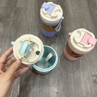 CỐC LÚA MẠCH NẮP VẶN DUNG TÍCH LỚN IN LOGO THEO YÊU CẦU
