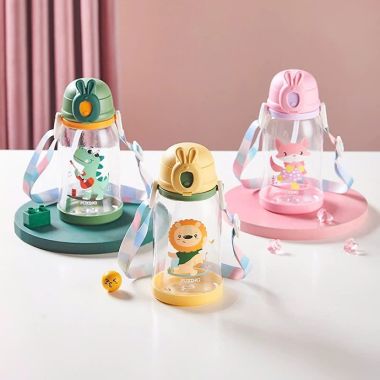 BÌNH NƯỚC TRẺ EM HÌNH THÚ DỄ THƯƠNG CÓ DÂY ĐEO