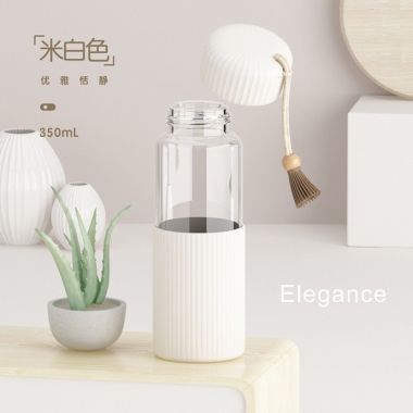 BÌNH THỦY TINH BỌC SILICONE DUNG TÍCH 350ML