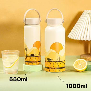 BỘ QUÀ TẶNG BÌNH GIỮ NHIỆT, TÚI CANVAS IN LOGO