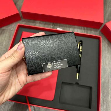 BỘ QUÀ TẶNG DOANH NGHIỆP IN LOGO - SỔ TAY, BÚT KÝ, HỘP NAMECARD