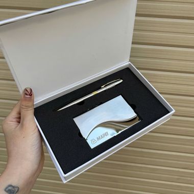 BỘ QUÀ TẶNG DOANH NGHIỆP CAO CẤP – BÚT KÝ & HỘP NAMECARD SANG TRỌNG