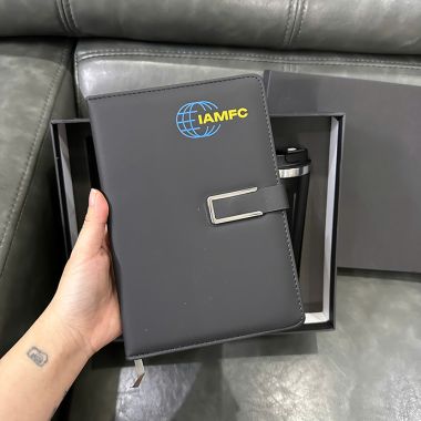 BỘ QUÀ TẶNG DOANH NGHIỆP SỔ TA VÀ BÌNH NƯỚC IN LOGO
