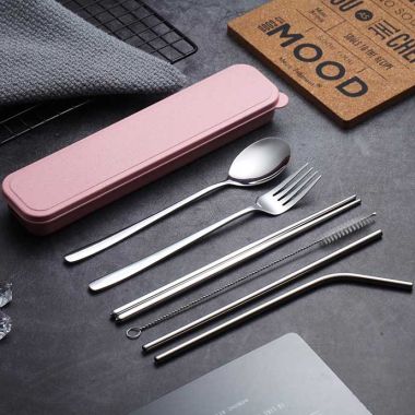 BỘ MUỖNG ĐŨA NĨA ỐNG HÚT HỘP ĐỰNG LÚA MẠCH