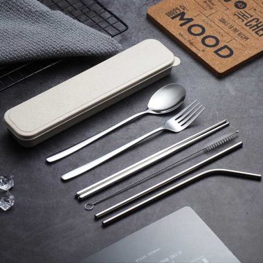 BỘ MUỖNG ĐŨA NĨA ỐNG HÚT HỘP ĐỰNG LÚA MẠCH