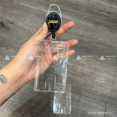 THẺ BẢNG TÊN CHẤT LƯỢNG CAO TRONG SUỐT NHỰA ACRYLIC KÈM YOYO DÂY ĐEO THẺ