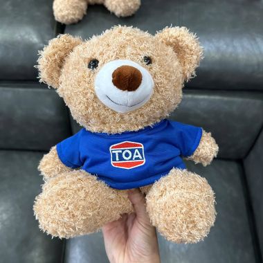 GẤU BÔNG MẶC ÁO THÊU LOGO DỄ THƯƠNG - QUÀ TẶNG THƯƠNG HIỆU ẤN TƯỢNG