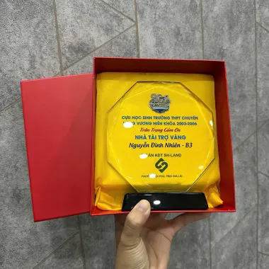 KỈ NIỆM CHƯƠNG PHA LÊ CAO CẤP - BIỂU TƯỢNG VINH DANH SANG TRỌNG, IN LOGO THEO YÊU CẦU