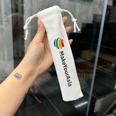TÚI VẢI CANVAS ĐỰNG BỘ ỐNG HÚT - TÚI CANVAS MINI ĐỰNG ỐNG HÚT