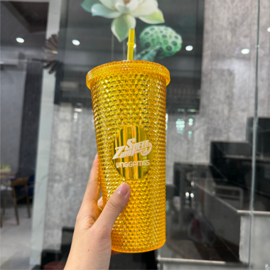 LY NHỰA GAI DUNG TÍCH 710ML - LY NHỰA KIM CƯƠNG IN LOGO THEO YÊU CẦU