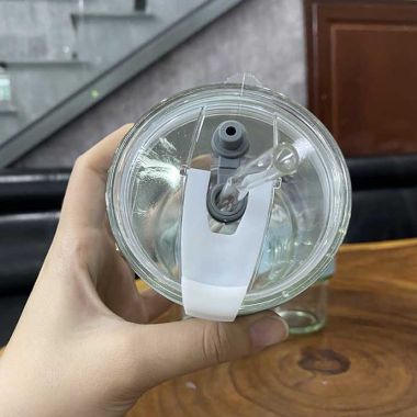 LY THỦY TINH BỌC DA IN LOGO GIÁ RẺ