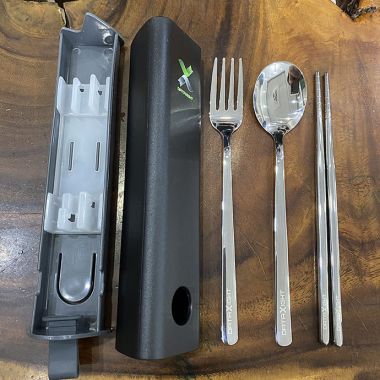BỘ MUỖNG ĐŨA INOX KHẮC LOGO THEO YÊU CẦU - BỘ MUỖNG ĐŨA INOX