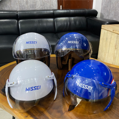 NÓN BẢO HIỂM NISSEI CÓ KÍNH - SẢN XUẤT NÓN BẢO HIỂM THEO YÊU CẦU