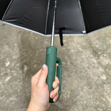 DÙ GẤP NGƯỢC HAI CHIỀU 10 MÚI DÙ TAY CẦM KHÓA NGƯỢC IN LOGO THEO YÊU CẦU