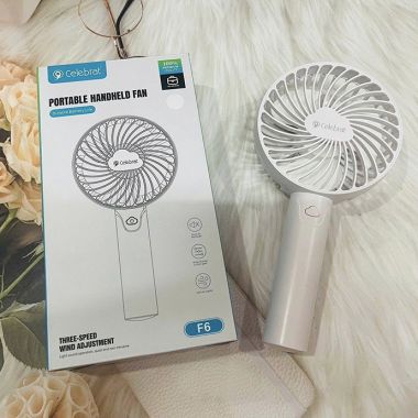 QUẠT MINI CẦM TAY IN LOGO THEO YÊU CẦU - PIN SẠC DUNG LƯỢNG LỚN