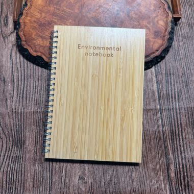 SỔ BÌA TRE KÈM BÚT TRE KHẮC LOGO THEO YÊU CẦU