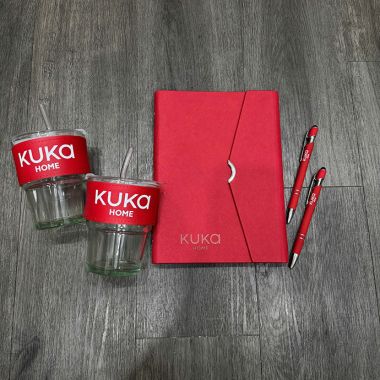 LY THỦY TINH BỌC DA IN LOGO CAO CẤP - QUÀ TẶNG DOANH NGHIỆP, GIÁ XƯỞNG