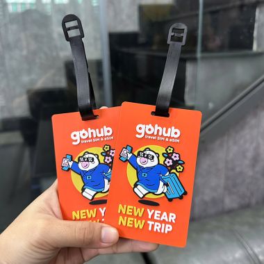 THẺ TREO HÀNH LÝ QUÀ TẶNG DOANH NGHIỆP - TAG TREO VALI IN LOGO THEO YÊU CẦU