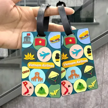 THẺ HÀNH LÝ CAO SU IN LOGO THEO YÊU CẦU - THẺ HÀNH LÝ CAO SU GIÁ