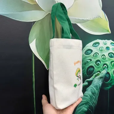 TÚI ĐỰNG BÌNH NƯỚC VẢI CANVAS IN LOGO - QUÀ TẶNG DOANH NGHIỆP THÂN THIỆN MÔI TRƯỜNG