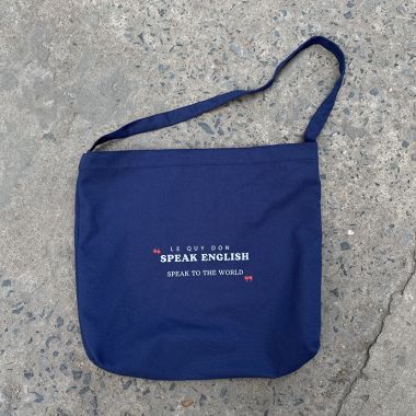 TÚI CANVAS ĐEO CHÉO IN LOGO 2 MẶT