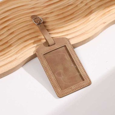 THẺ TREO HÀNH LÝ CÓ GIẤY NOTE BÊN TRONG - THẺ TREO HÀNH LÝ DA PU IN LOGO