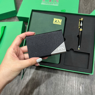 BỘ QUÀ TẶNG SỔ KÈM BÚT VÀ NAMECARD PTN - IN LOGO THEO YÊU CẦU