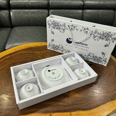 BỘ QUÀ TẶNG CHÉN DĨA MINH LONG - IN LOGO THEO YÊU CẦU