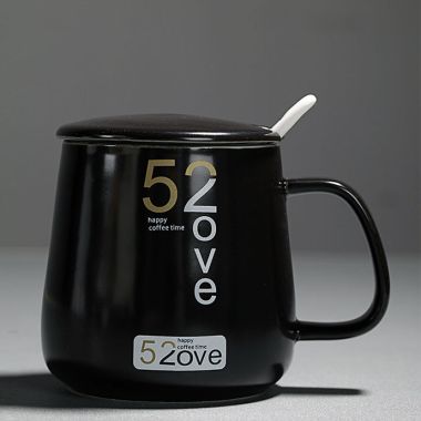 BỘ LY SỨ CAO CẤP IN LOGO THEO YÊU CẦU - BỘ QUÀ TẶNG LY SỨ TRẮNG ĐEN