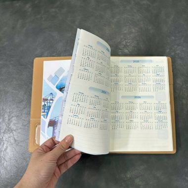 SỔ TAY A5 BÌA DA - IN LOGO THEO YÊU CẦU