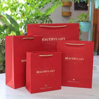 SẢN XUẤT TÚI GIẤY ĐỰNG QUÀ TẶNG IN LOGO THEO YÊU CẦU