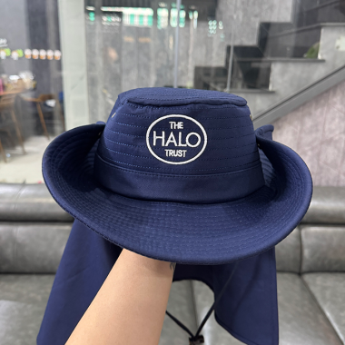 MŨ TAI BÈO CÓ KHẨU TRANG CHỐNG NẮNG THÊU LOGO - SẢN XUẤT THEO YÊU CẦU