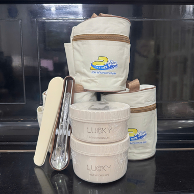 BỘ QUÀ TẶNG HỘP CƠM VĂN PHÒNG - IN LOGO THEO YÊU CẦU