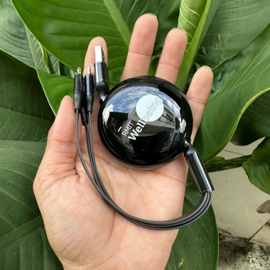 CAP SẠC DÂY RÚT Baseus Bright Mirror 2 Series Retractable 3-in-1 Fast Charging Data Cable - IN LOGO THEO YÊU CẦU