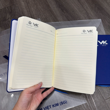 SỔ TAY A5 BÌA DA ÉP KIM IN LOGO - SỔ TAY IN LOGO THEO YÊU CẦU