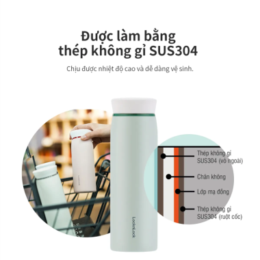 Bình Giữ Nhiệt LocknLock LHC4244 460ml – In & Khắc Logo Theo Yêu Cầu