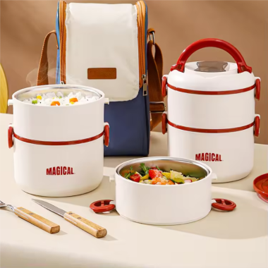 Bộ Hộp Cơm Giữ Nhiệt Magical Kèm Túi - In & Khắc Logo Theo Yêu Cầu