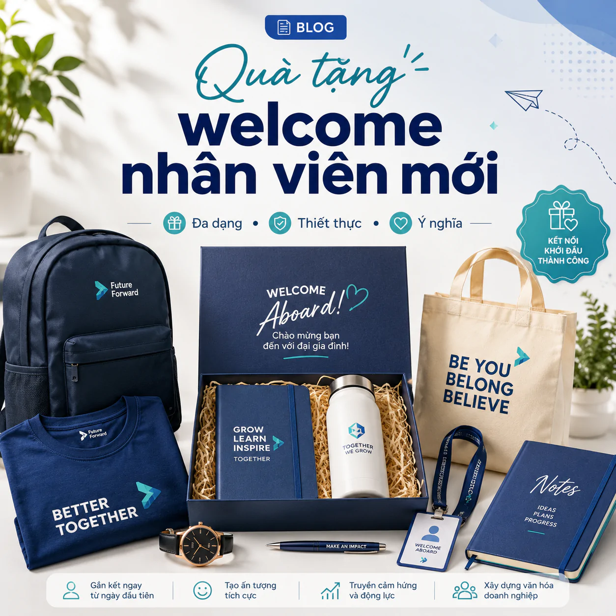 Quà tặng welcome nhân viên mới: Gợi ý bộ quà đa dạng, thiết thực và ý nghĩa