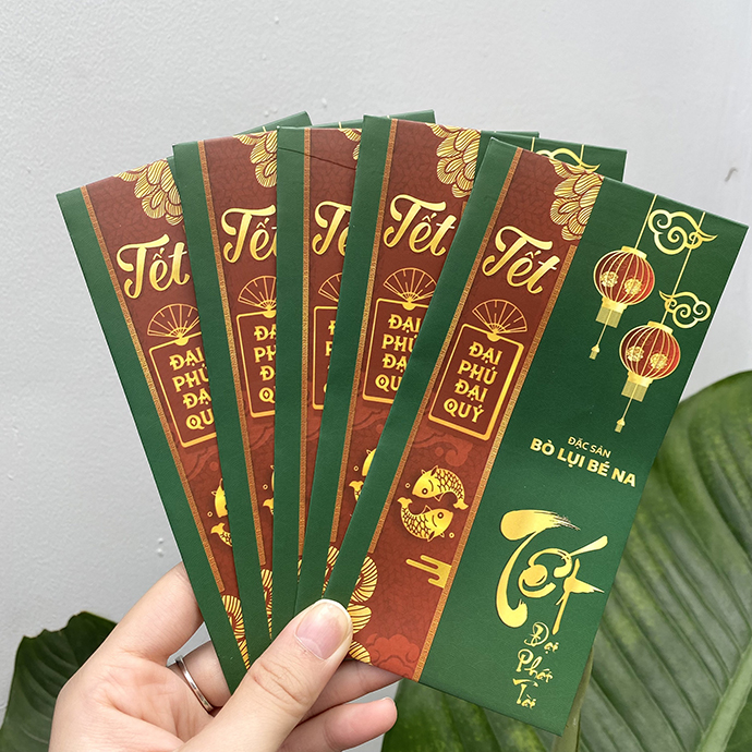 BAO LÌ XÌ TẾT BÒ LỤI BÉ NA - BAO LÌ XÌ IN ẤN THEO YÊU CẦU